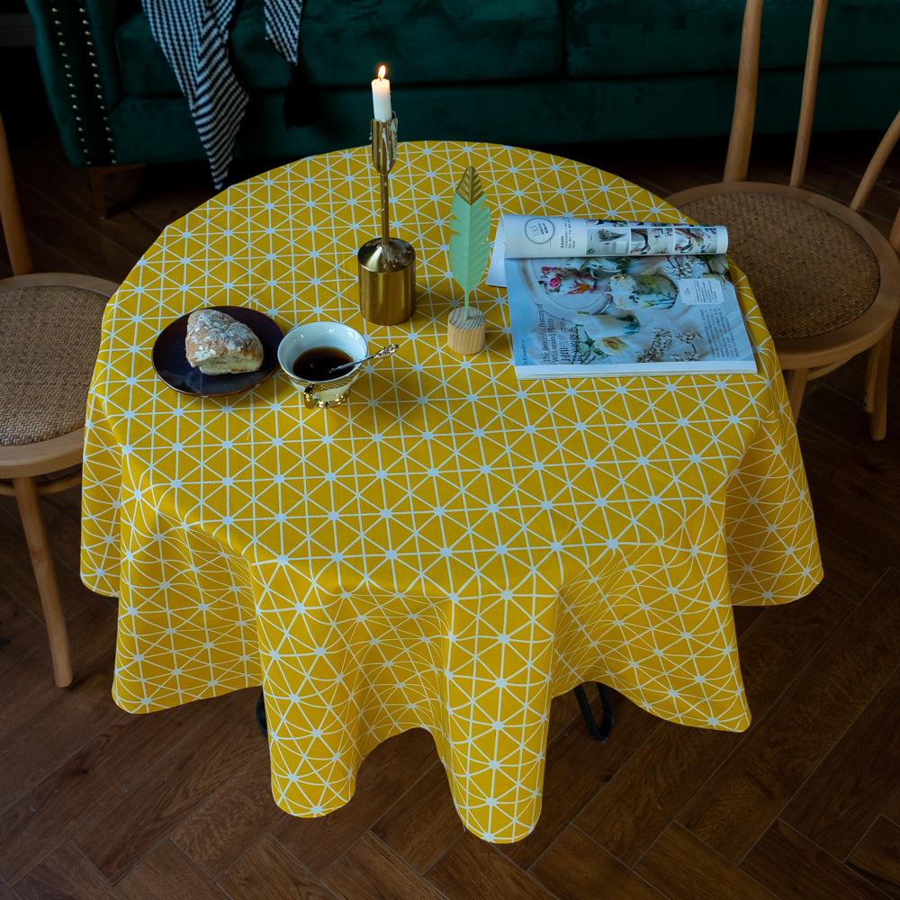 Cotton and Linen Round Tablecloth Ⅰ